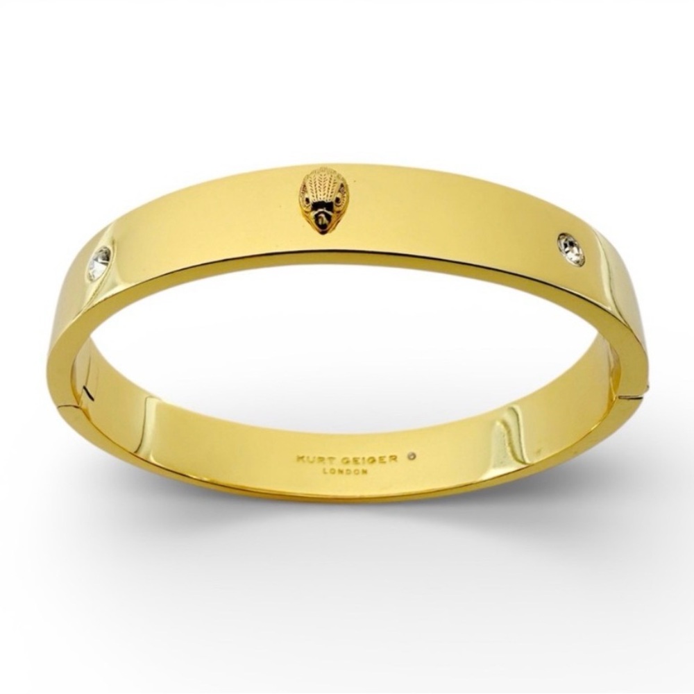 Kurt Geiger Gold-tone Hinge Bracelet with Crystal and Eagle Accents